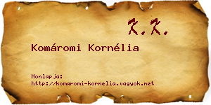 Komáromi Kornélia névjegykártya